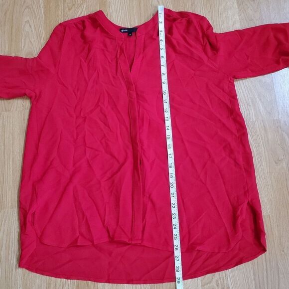 Gibson Back Pleat Blouse - size XL in Red - Picture 7 of 11